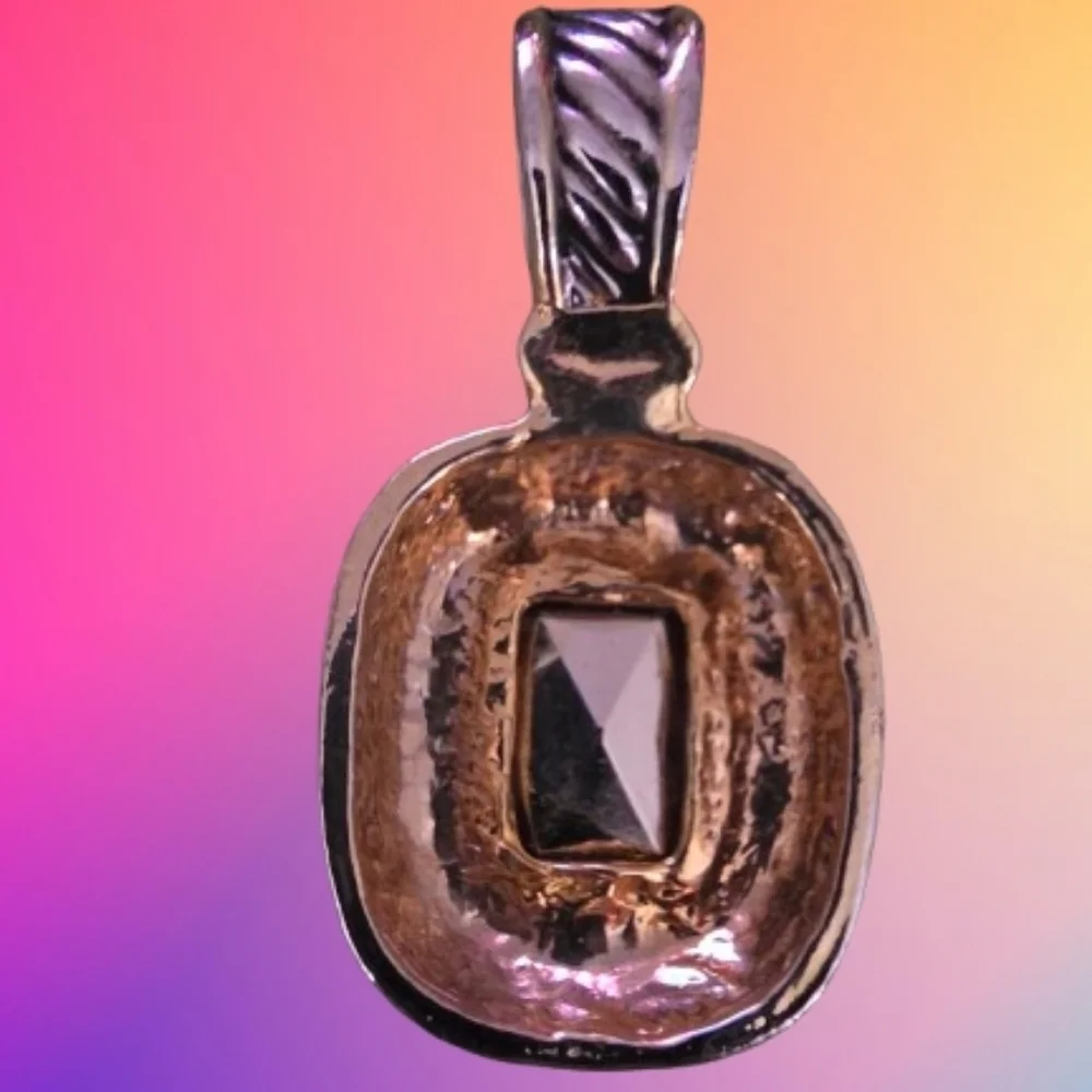📣 Classic Y2K Fushia💖 Two Tone Gold Rope FASHION Set CLIP Earrings Pendant 😍